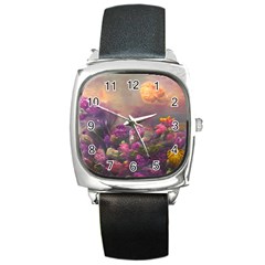 Floral Blossoms  Square Metal Watch by Internationalstore