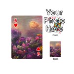 Floral Blossoms  Playing Cards 54 Designs (Mini) Front - Heart6