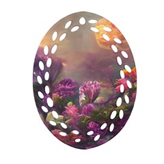 Floral Blossoms  Ornament (oval Filigree) by Internationalstore