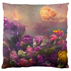 Floral Blossoms  Large Cushion Case (one Side) by Internationalstore