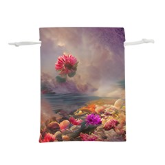 Floral Blossoms  Lightweight Drawstring Pouch (l) by Internationalstore