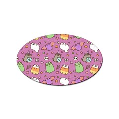 Pusheen Cat Sticker Oval (10 Pack) by Pakjumat