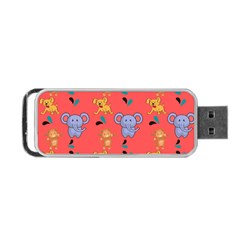 Elephant Monkey Dog Cartoon Portable Usb Flash (two Sides) by Pakjumat