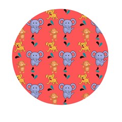 Elephant Monkey Dog Cartoon Mini Round Pill Box (pack Of 5) by Pakjumat