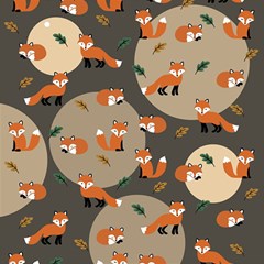 Fox Pattern Play Mat (rectangle) by Pakjumat