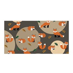 Fox Pattern Satin Wrap 35  X 70  by Pakjumat