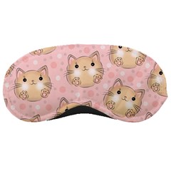 Cat Pattern Pink Cartoon Sleep Mask by Pakjumat