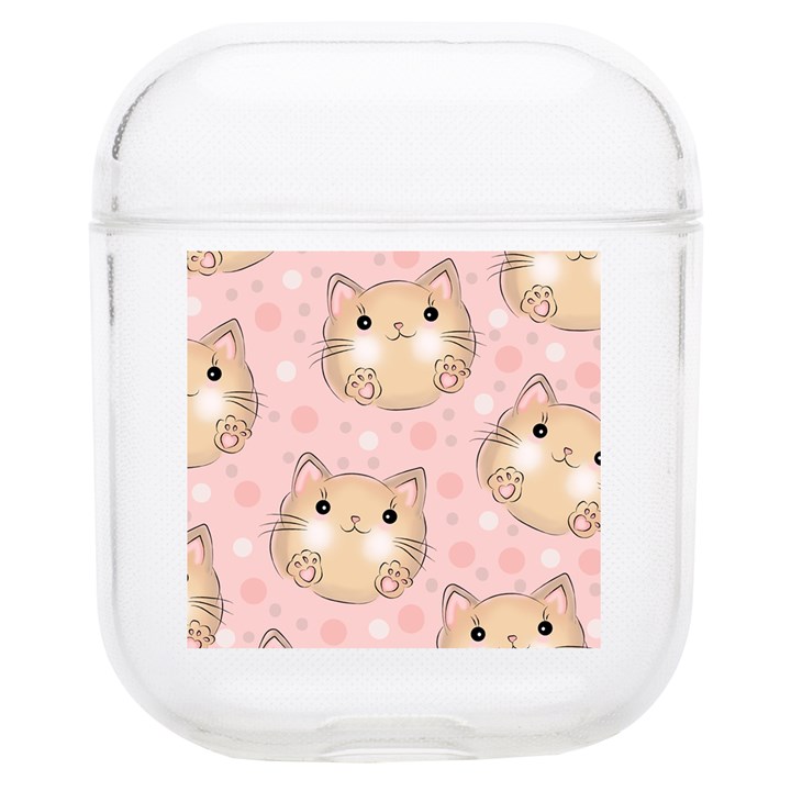 Cat Pattern Pink Cartoon AirPods 1/2 Case