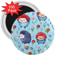 Hedgehogs Animal 3  Magnets (100 Pack) by Pakjumat