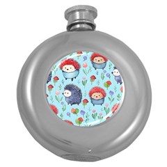 Hedgehogs Animal Round Hip Flask (5 Oz) by Pakjumat