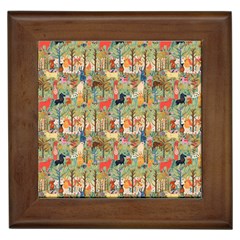 Animal Forest Pattern Framed Tile by Pakjumat