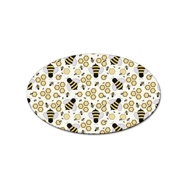 Bee Honeycomb Honeybee Insect Sticker Oval (100 pack)