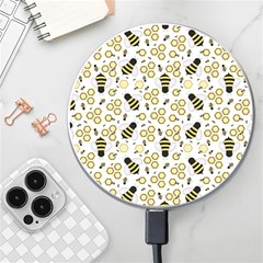 Bee Honeycomb Honeybee Insect Wireless Fast Charger(white) by Pakjumat