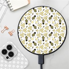 Bee Honeycomb Honeybee Insect Wireless Fast Charger(black) by Pakjumat