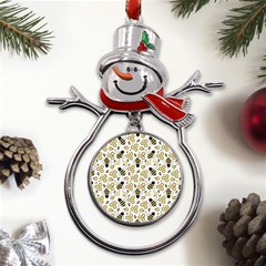 Bee Honeycomb Honeybee Insect Metal Snowman Ornament by Pakjumat