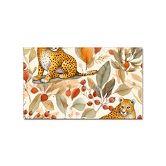 Fur Big Cat Spots Zoo Fast Hunter Sticker (rectangular) by Pakjumat