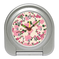 Floral Vintage Flowers Travel Alarm Clock by Dutashop