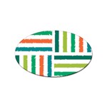 Striped Colorful Pattern Graphic Sticker (Oval) Front