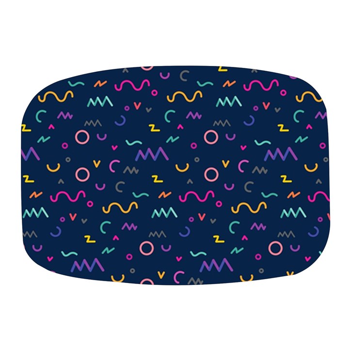 Scribble Pattern Texture Mini Square Pill Box