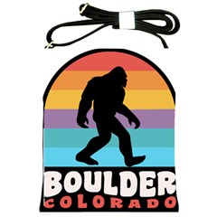 Boulder T- Shirt Boulder Colorado Bigfoot Sasquatch Hiking Camping T- Shirt Shoulder Sling Bag by JamesGoode