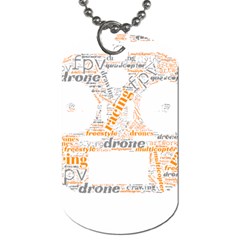 Drone Racing Word Cloud T- Shirt F P V Freestyle Drone Racing Word Cloud T- Shirt (3) Dog Tag (one Side) by ZUXUMI