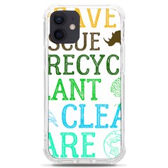 Earth Day Everyday T- Shirt Save Bees Rescue Animals Recycle Plastic Earth Day T- Shirt Iphone 12 Mini Tpu Uv Print Case	 by ZUXUMI