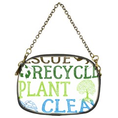 Earth Day T- Shirt Save Bees Rescue Animals Recycle Plastic Earth Day T- Shirt Chain Purse (one Side) by ZUXUMI