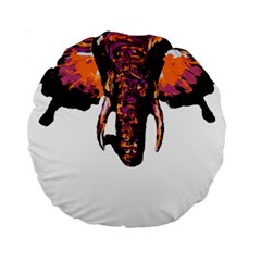 Elephant Art T- Shirtbutterfly Elephant T- Shirt Standard 15  Premium Round Cushions by ZUXUMI