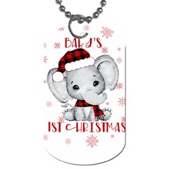 Elephant Art T- Shirtelephant T- Shirt Dog Tag (one Side) by ZUXUMI