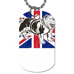 English Bulldog T- Shirt English Bulldog - English Bulldog Union Jack Flag T- Shirt Dog Tag (one Side) by ZUXUMI