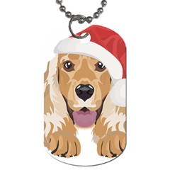 English Cocker Spaniel T- Shirt English Cocker Spaniel Merry Christmas T- Shirt (3) Dog Tag (one Side) by ZUXUMI