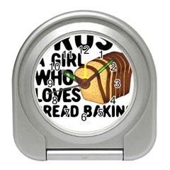 Bread Baking T- Shirt Funny Bread Baking Baker Crust A Girl Who Loves Bread Baking T- Shirt Travel Alarm Clock by JamesGoode