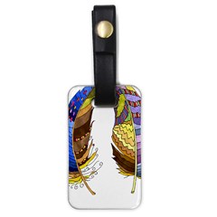 Feathers Design T- Shirtfeathers T- Shirt Luggage Tag (one Side) by ZUXUMI