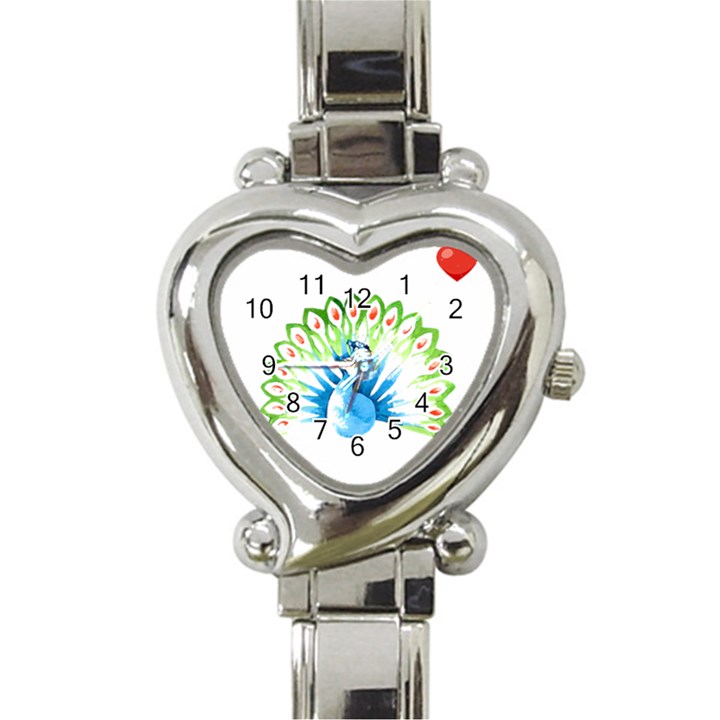 Peacock T-shirtsteal Your Heart Peacock 203 T-shirt Heart Italian Charm Watch