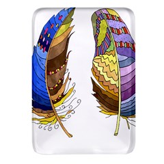 Feathers Design T- Shirtfeathers T- Shirt Rectangular Glass Fridge Magnet (4 Pack) by ZUXUMI