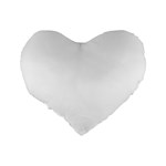 Feathers Design T- Shirtfeathers T- Shirt Standard 16  Premium Flano Heart Shape Cushions Back