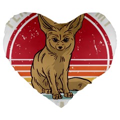 Fennec Fox T- Shirt Fennec Fox Is My Spirit Animal T- Shirt Large 19  Premium Heart Shape Cushions by ZUXUMI