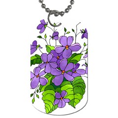 Flowers Art T- Shirtflowers T- Shirt (4) Dog Tag (one Side) by ZUXUMI