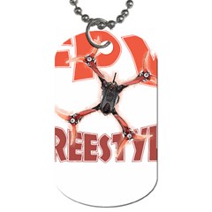 Fpv Freestyle T- Shirt F P V Freestyle Drone Racing Drawing Artwork T- Shirt (2) Dog Tag (one Side) by ZUXUMI