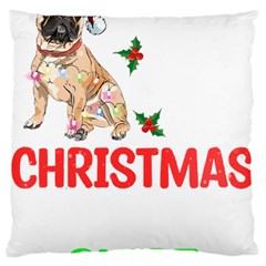 French Bulldog Dog Xmas Pajama T- Shirt French Bulldog Dog Xmas This Is My Christmas Pajama T- Shirt Large Cushion Case (one Side) by ZUXUMI