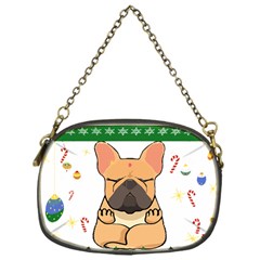 French Bulldog T- Shirt Cute French Bulldog Christmas T- Shirt (1) Chain Purse (one Side) by ZUXUMI