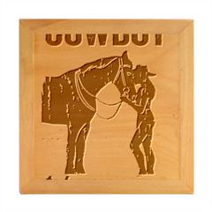 Funny Cowgirl T- Shirt Funny Cowgirl T- Shirt Wood Photo Frame Cube by ZUXUMI