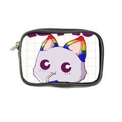 Gay Pride T- Shirt Gay Pride Kawaii Cat Strawberry Milk Rainbow Flag T- Shirt Coin Purse by ZUXUMI