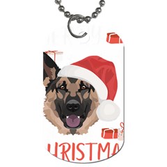 German Shepherd T- Shirt German Shepherd Merry Christmas T- Shirt (4) Dog Tag (one Side) by ZUXUMI