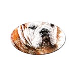 Bulldog T- Shirt English Bulldog Animal Wildlife Forest Nature Discovery Fauna T- Shirt Sticker Oval (100 pack) Front