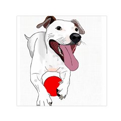 Bulldog T- Shirt Running Bulldog T- Shirt Square Satin Scarf (30  X 30 ) by JamesGoode