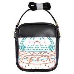 Burger T- Shirt Beach Burger T- Shirt Girls Sling Bag by JamesGoode