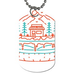 Burger T- Shirt Burger Shop In Nature T- Shirt Dog Tag (one Side) by JamesGoode