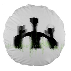 Ghost Hunting T- Shirt Ghost Hunting - Weekend Forecast Ghost Hunting With A Chance Of Cold Spots T- Large 18  Premium Round Cushions by ZUXUMI