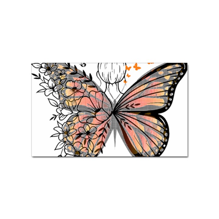 Butterflies T- Shirt Butterfly T- Shirt Sticker Rectangular (100 pack)